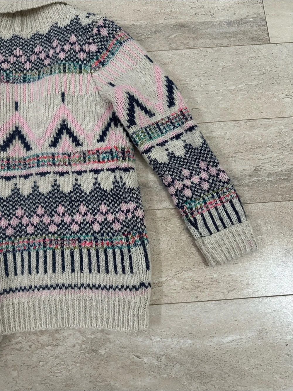 Cat & Jack Girls Fair Isle Cardigan 5T